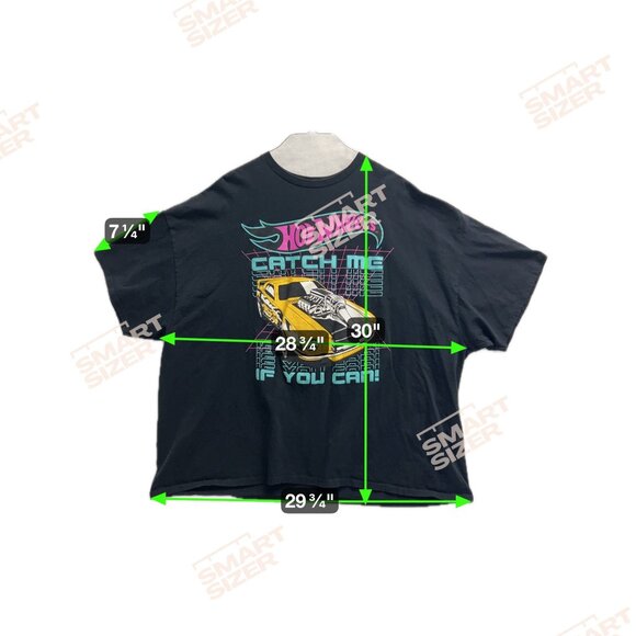 Hot Wheels Catch Me If You Can Black T-Shirt 5XL 100% Cotton Graphic Tee - Picture 4 of 5